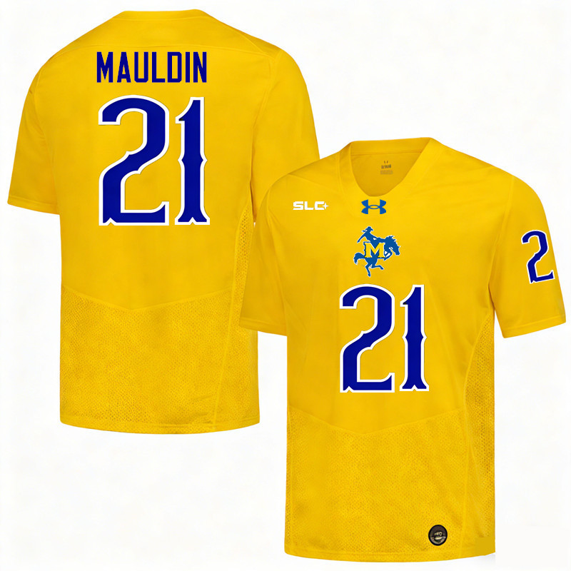McNeese Cowboys #21 Logan Mauldin College Football Jerseys,Uniforms-Gold